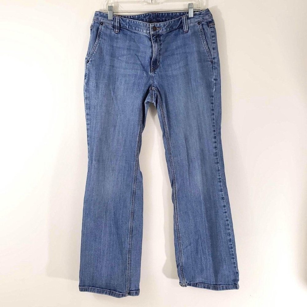 Woman's Sz 14 Jeans Slim Bootcut Blue 99% cotton